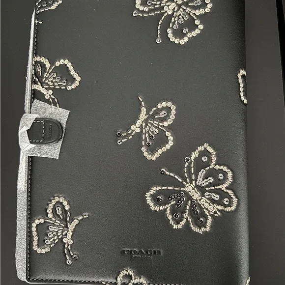 Black Butterfly Embroidered Notebook - Picture 2 of 2